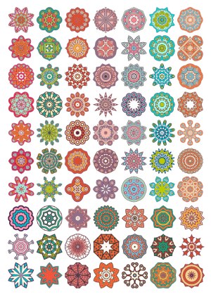 Colorful Decorative Ornamental Mandala Vector Collection Free Vector