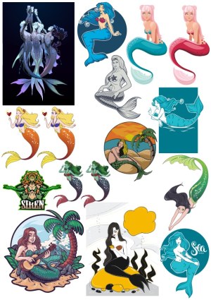 Collection of Colorful Mermaid Vector Illustrations in Various Styles Free Vector