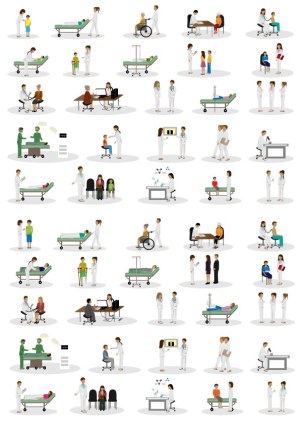 Medical and Healthcare Vector Illustrations Free Vector