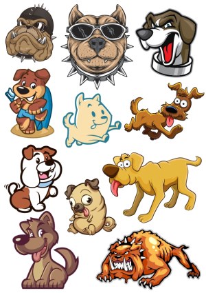 Cartoon Dog Character Vector Set Free Vector