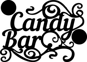 Candy Bar Decorative Calligraphy Vector Free Vector