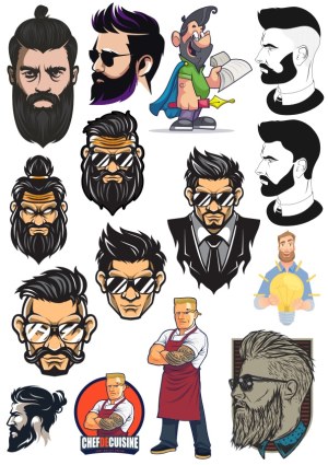 Hipster and Professional Male Avatar Vector Collection Free Vector
