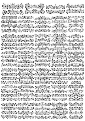 Floral and Ornate Decorative Vector Borders and Frames Collection Free Vector