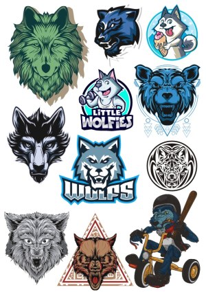 Wolf and Dog Mascot Vector Collection Free Vector
