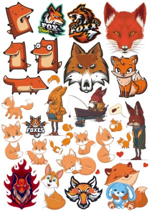 Fox Cartoon and Mascot Collection Free Vector