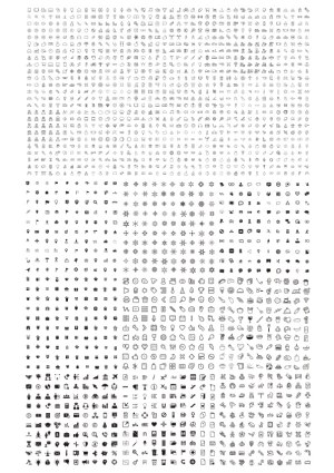 Extensive Collection of Minimalist Black and White Line and Solid Icons Free Vector