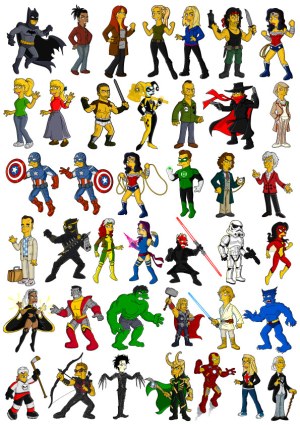 Cartoon Style Superhero and Fictional Character Vector Set Free Vector