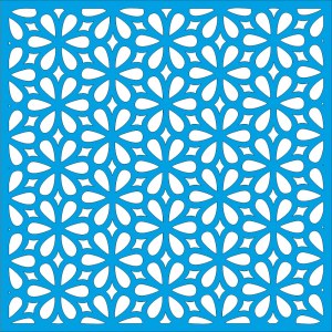 Blue Floral Geometric Pattern Vector Free Vector