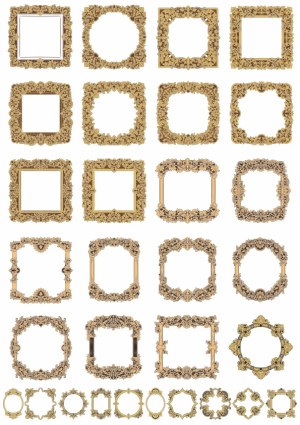Vintage Ornate Decorative Frames Collection Free Vector