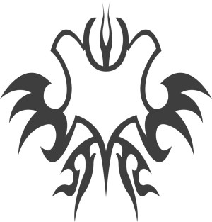 Black Abstract Tribal Tattoo Design Free Vector