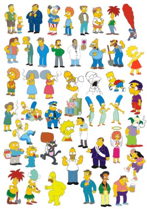 Colorful Cartoon Characters Collection Free Vector