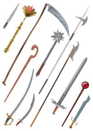 Vector Collection of Medieval and Fantasy Weapons Free Vector