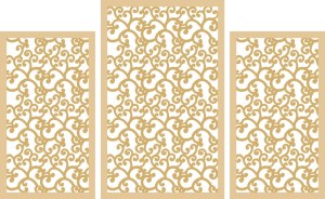 Golden Ornate Scrollwork Panel Pattern Free Vector