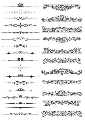 Elegant Vintage Ornaments and Dividers Vector Set Free Vector