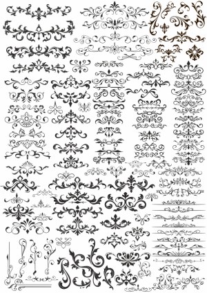Vintage Flourish Ornament Vector Set Free Vector