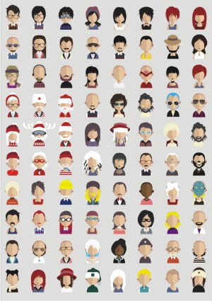Diverse Avatar Faces Collection Free Vector
