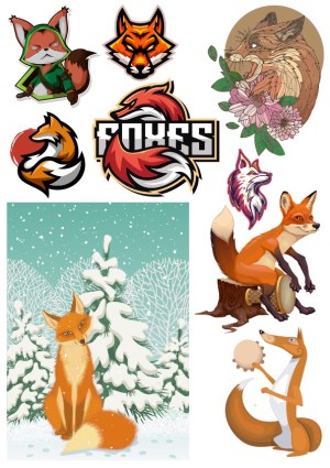 Fox Themed Vector Illustrations and Logos Free Vector