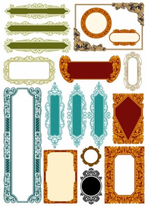 Vintage Ornate Decorative Frames and Borders Collection Free Vector