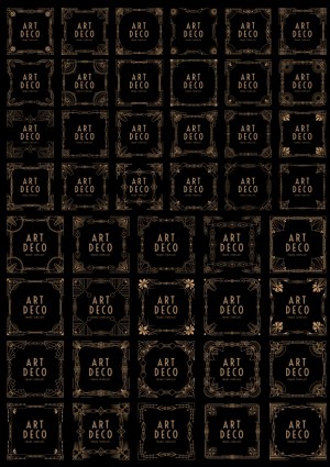 Set of 54 Elegant Art Deco Frame Templates Free Vector