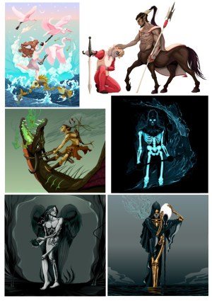 Fantasy and Mythical Creatures Vector Collection Free Vector
