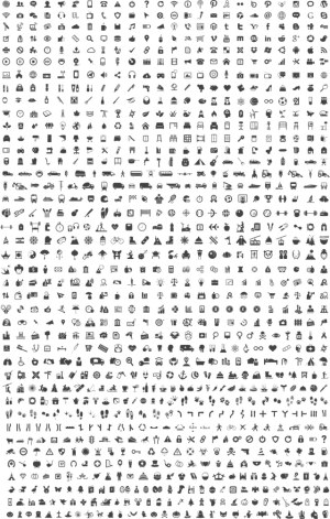 Comprehensive Collection of Various Icons Free Vector