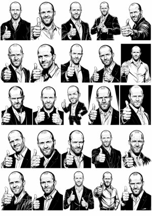Vector Bundle of Man Giving Thumbs Up in Various Styles Free Vector