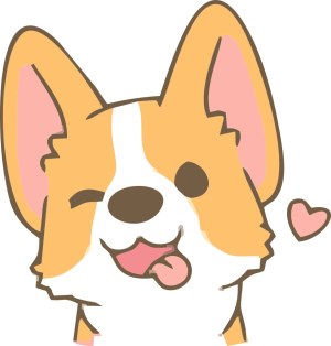 Cute Winking Corgi Dog Face Vector Illustration Free Vector