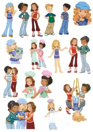 Vector Illustrations of Diverse Children Playing and Baking Free Vector
