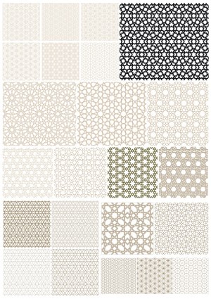 Collection of 20 Islamic Geometric Pattern Vectors Free Vector
