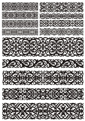 Decorative Ornamental Border Vector Patterns Free Vector