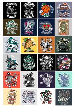 Cartoon Character Vector Collection with Various Themes Free Vector
