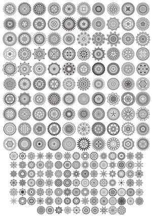 Collection of 150 Intricate Mandala Vector Designs Free Vector