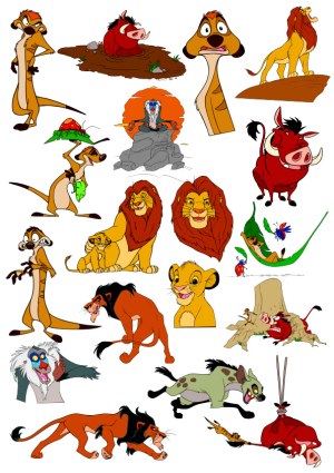 Lion King Character Vector Collection Free Vector