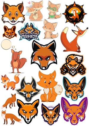 Collection of Fox Cartoon and Mascot Vector Illustrations Free Vector