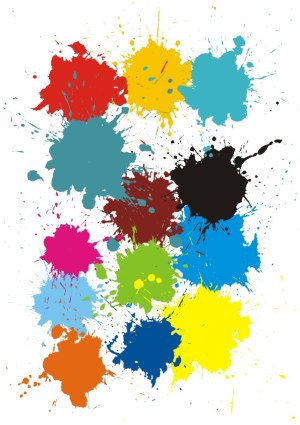 Colorful Paint Splatter Collection Free Vector