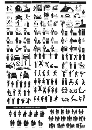 Disaster Preparedness and Family Life Icon Set Free Vector