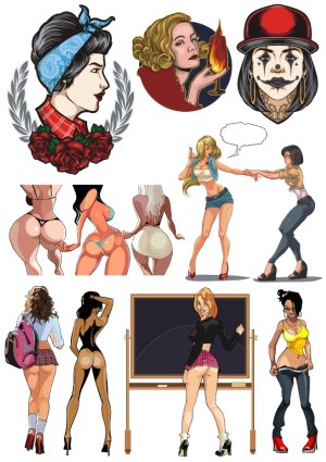 Vector Illustrations of Women in Various Poses and Styles Free Vector