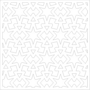 Geometric Star and Triangle Pattern Outline Free Vector