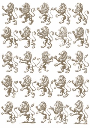 Heraldic Vintage Lion Emblems Collection Free Vector