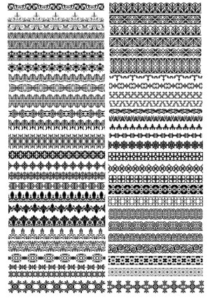 Elegant Vintage Ornamental Borders and Floral Divider Patterns Free Vector