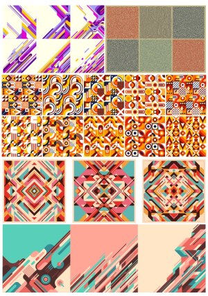 Abstract Geometric and Line Pattern Vector Set Free Vector