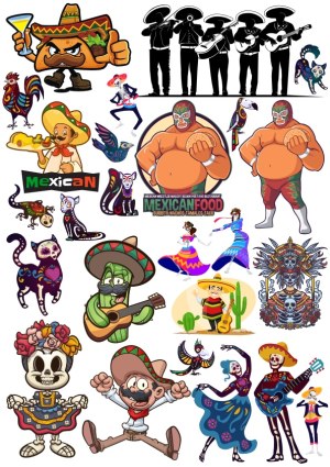 Mexican Culture and Traditions Vector Collection Free Vector