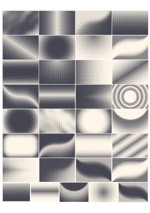 Halftone Dot Texture Patterns Collection Free Vector