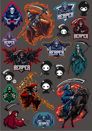 Grim Reaper Vector Illustrations and Logos Free Vector