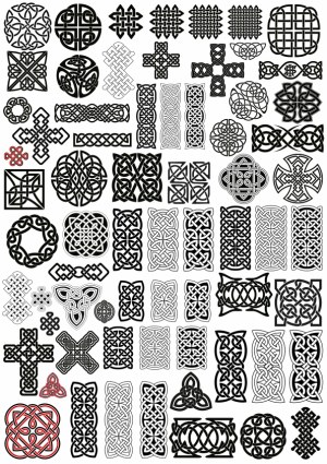 Collection of Celtic Knot Vector Designs Free Vector