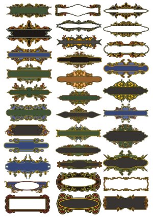 Collection of Ornate Vintage Decorative Frames and Borders Free Vector