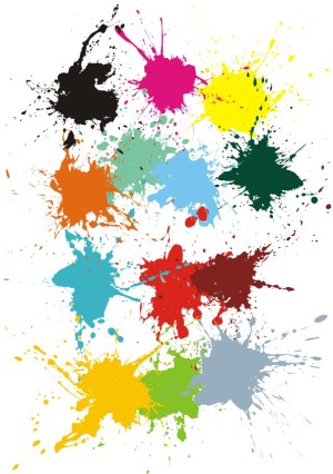 Colorful Paint Splatter Vector Collection Free Vector