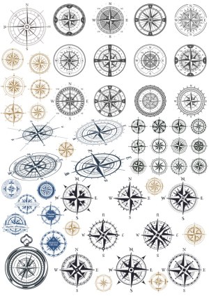 Vintage Compass Rose Vector Collection Free Vector