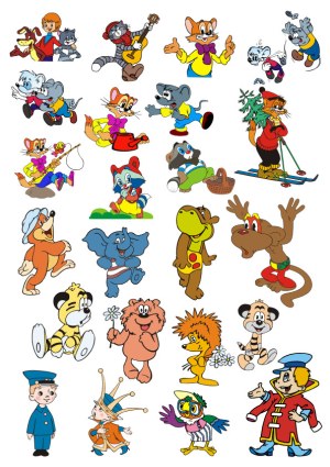 Vintage Cartoon Animal and Human Character Illustrations Free Vector