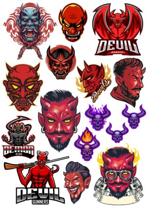 Devil and Demon Character Vector Illustrations Collection Free Vector